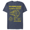 Men's Star Wars Millennium Falcon Schematics  Adult T-Shirt