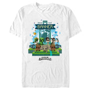 Men's Minecraft Legends Raise Your Banner  Adult T-Shirt