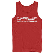 Men's Nintendo Super NES Text Logo  Adult Tank Top