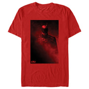 Men's The Batman Red Shadow Poster  Adult T-Shirt