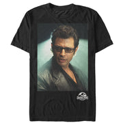 Men's Jurassic Park Dr. Malcolm Hero Portrait  Adult T-Shirt