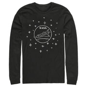 Men's NASA Sleek Star Rocket  Adult Long Sleeve Shirt