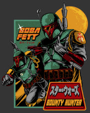 Men's Star Wars Boba Fett Bounty Hunter Katakana  Adult T-Shirt