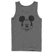 Men's Mickey & Friends Smiling Mickey Mouse Distressed  Adult Tank Top