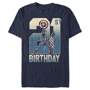 Men's Marvel Captain America 21st Birthday  Adult T-Shirt