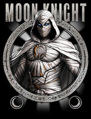 Men's Marvel: Moon Knight Hieroglyph Frame Evil Beware  Adult T-Shirt