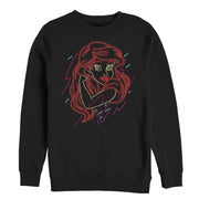 Men's The Little Mermaid Ariel in Lights  Adult Sweatshirt