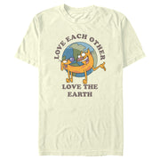 Men's Catdog Love the Earth  Adult T-Shirt