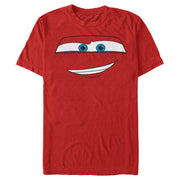 Men's Cars Lightning McQueen Big Face  Adult T-Shirt