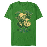 Men's Star Wars St. Patrick's Day Yoda Lucky One  Adult T-Shirt