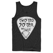 Men's Twisted Sister Guitar Pick Logo  Adult Tank Top