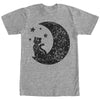 Men's Lost Gods The Cat in the Moon Lace Print  Adult T-Shirt