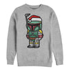 Men's Star Wars Boba Fett Santa Hat Cartoon  Adult Sweatshirt