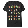 Men's Nintendo Super Mario Bros Pixel Cast  Adult T-Shirt