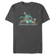 Men's Minecraft Diamond Miner  Adult T-Shirt