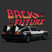 Men's Back to the Future DeLorean Cartoon  Adult T-Shirt