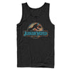 Men's Jurassic World Quilt Pattern Logo  Adult Tank Top