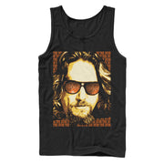 Men's The Big Lebowski The Dude Text Poster  Adult Tank Top