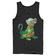 Men's Lion King Simba Silhouette Pride Rock  Adult Tank Top