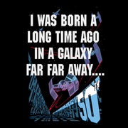 Men's Star Wars I Was Born A Time Ago 50th Birthday Portrait  Adult T-Shirt