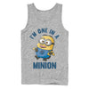 Men's Despicable Me I'm One in Minion  Adult Tank Top