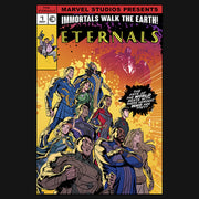 Men's Marvel Eternals Heroes Comic Book Cover  Adult Long Sleeve Shirt