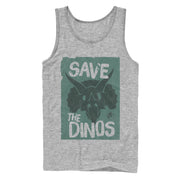 Men's Jurassic World: Fallen Kingdom Save the Dinos Cartoon  Adult Tank Top