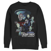 Men's Star Trek: The Next Generation Starfleet Classic Color Crew Poster  Adult Sweatshirt