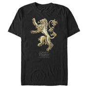 Men's Game of Thrones Iron Anniversary Lannister Metal Lion Crest  Adult T-Shirt