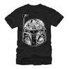 Men's Star Wars Boba Fett Helmet Movie Scenes  Adult T-Shirt