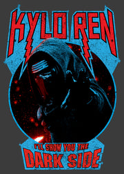 Men's Star Wars The Force Awakens Kylo Ren Show Dark Side  Adult Pull Over Hoodie