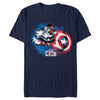 Men's Marvel The Falcon and the Winter Soldier Captain America Paint  Adult T-Shirt