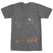 Men's Star Wars The Force Awakens BB-8 Graphic  Adult T-Shirt