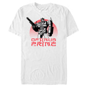 Men's Transformers Optimus Prime Retro Kanji  Adult T-Shirt