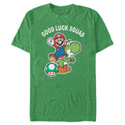 Men's Nintendo Super Mario St. Patrick's Day Good Luck Squad  Adult T-Shirt