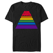 Men's Star Wars Pride Rainbow Stripe Pyramid Logo  Adult T-Shirt