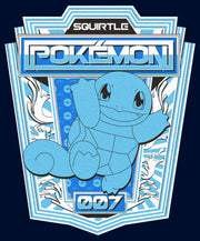 Men's Pokemon Squirtle Metallic Badge  Adult Long Sleeve Shirt