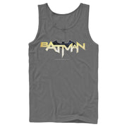 Men's Batman Logo Messy Text  Adult Tank Top