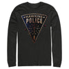 Men's Stranger Things Hawkins Police Rat Crest  Adult Long Sleeve Shirt