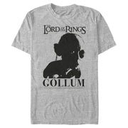 Men's The Lord of the Rings Fellowship of the Ring Gollum Black and White  Adult T-Shirt