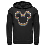 Men's Mickey & Friends Rainbow Logo  Adult Pull Over Hoodie