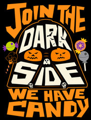 Men's Star Wars: A New Hope Halloween Join The Dark Side We Have Candy Darth Vader  Adult T-Shirt