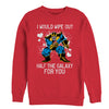 Men's Marvel Valentine Thanos Wipe Out Galaxy for You  Adult Sweatshirt