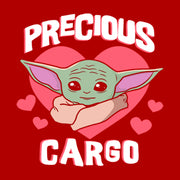 Men's Star Wars: The Mandalorian Valentine's Day The Child Precious Cargo  Adult T-Shirt