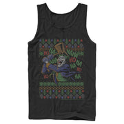 Men's Batman Ugly Christmas Joker Hammer  Adult Tank Top