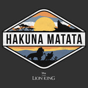 Men's Lion King Hakuna Matata National Park Emblem  Adult T-Shirt