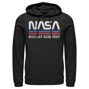 Men's NASA Rocket Scientist Vintage Striped Logo  Adult Pull Over Hoodie