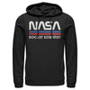 Men's NASA Rocket Scientist Vintage Striped Logo  Adult Pull Over Hoodie