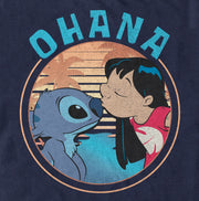 Men's Lilo & Stitch Ohana and a Kiss  Adult T-Shirt