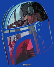 Men's Star Wars: The Mandalorian Helmet Reflection  Adult T-Shirt